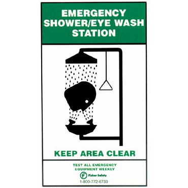 Fisher 18-747C Emergency Shower Sign