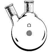 Kontes 605020-1024 Distilling Flask,2-neck, 500ml.