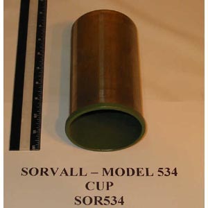 SORVALL Model: 534   STAINLESS STEEL CUP W/THREADED COVER FOR BR-4